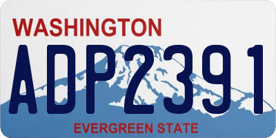 WA license plate ADP2391