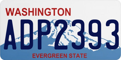 WA license plate ADP2393