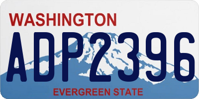 WA license plate ADP2396
