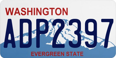 WA license plate ADP2397