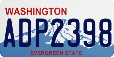 WA license plate ADP2398
