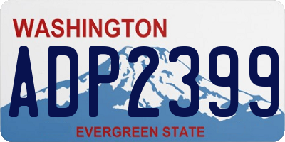 WA license plate ADP2399