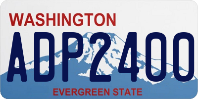 WA license plate ADP2400