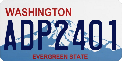 WA license plate ADP2401