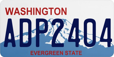 WA license plate ADP2404