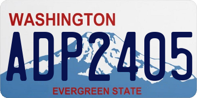 WA license plate ADP2405