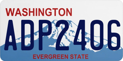 WA license plate ADP2406