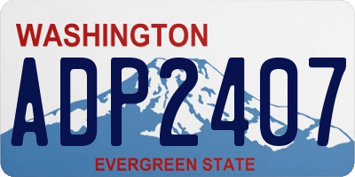 WA license plate ADP2407