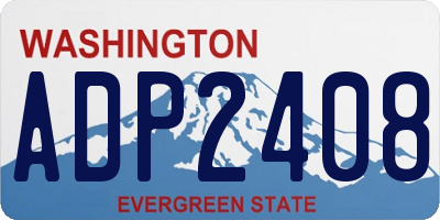 WA license plate ADP2408