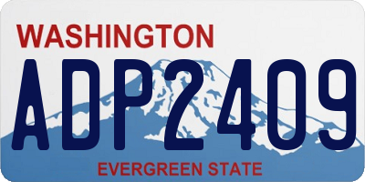 WA license plate ADP2409