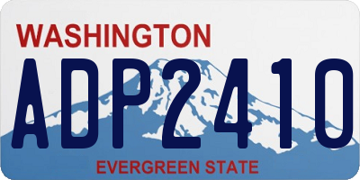 WA license plate ADP2410