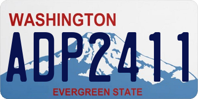WA license plate ADP2411