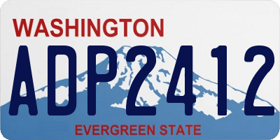WA license plate ADP2412