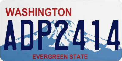 WA license plate ADP2414