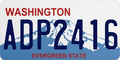 WA license plate ADP2416
