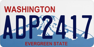 WA license plate ADP2417