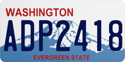 WA license plate ADP2418