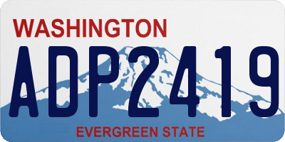 WA license plate ADP2419