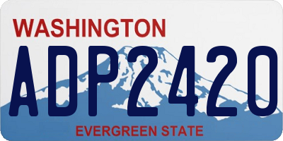 WA license plate ADP2420