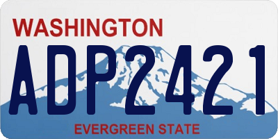 WA license plate ADP2421