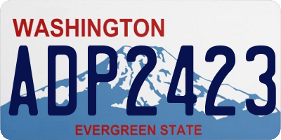 WA license plate ADP2423