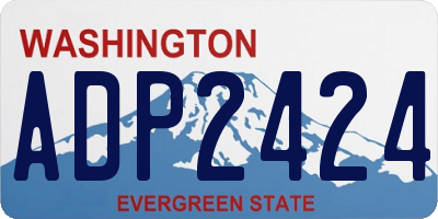 WA license plate ADP2424