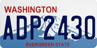 WA license plate ADP2430