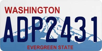 WA license plate ADP2431