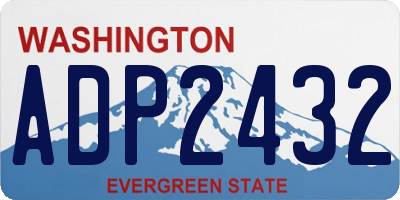 WA license plate ADP2432