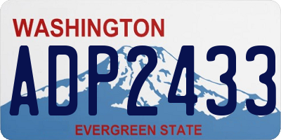 WA license plate ADP2433