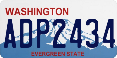 WA license plate ADP2434