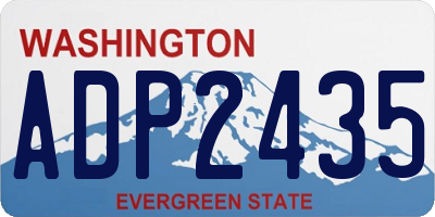 WA license plate ADP2435