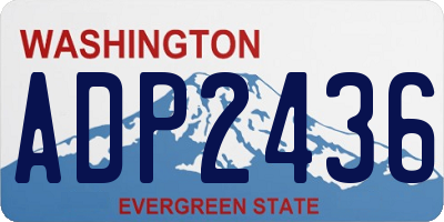 WA license plate ADP2436