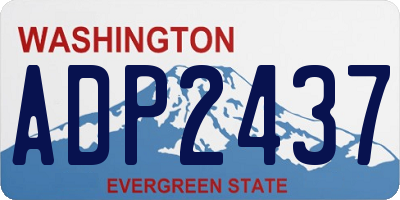 WA license plate ADP2437