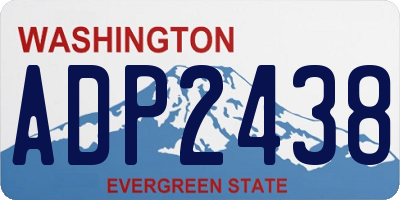 WA license plate ADP2438