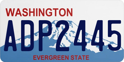 WA license plate ADP2445