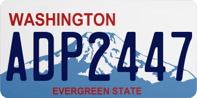 WA license plate ADP2447