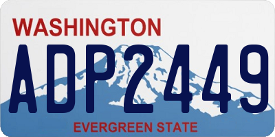 WA license plate ADP2449
