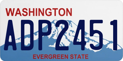 WA license plate ADP2451