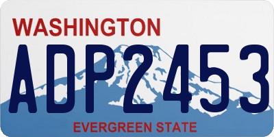 WA license plate ADP2453