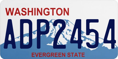 WA license plate ADP2454