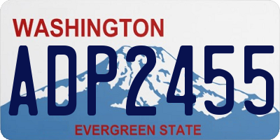 WA license plate ADP2455