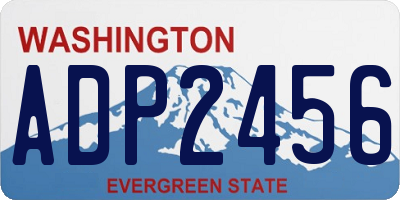 WA license plate ADP2456