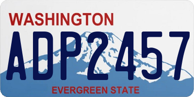 WA license plate ADP2457