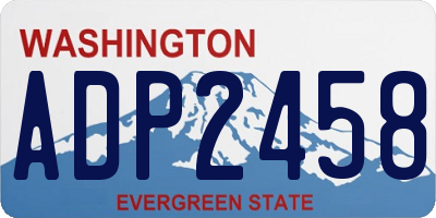 WA license plate ADP2458