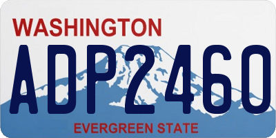 WA license plate ADP2460