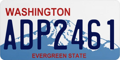 WA license plate ADP2461