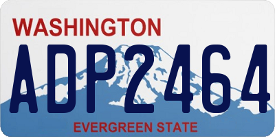 WA license plate ADP2464