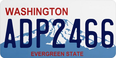 WA license plate ADP2466