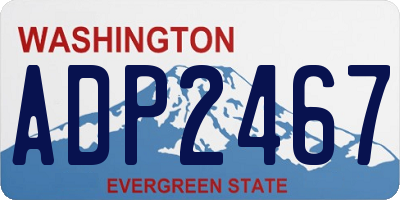 WA license plate ADP2467